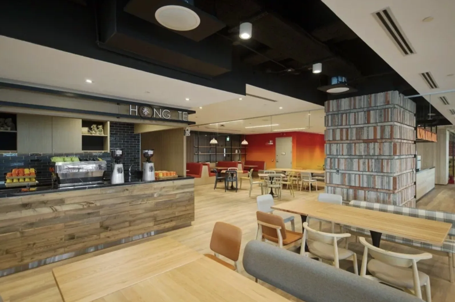 Google 餐廳的飲料區(圖片來源:Google 台灣)